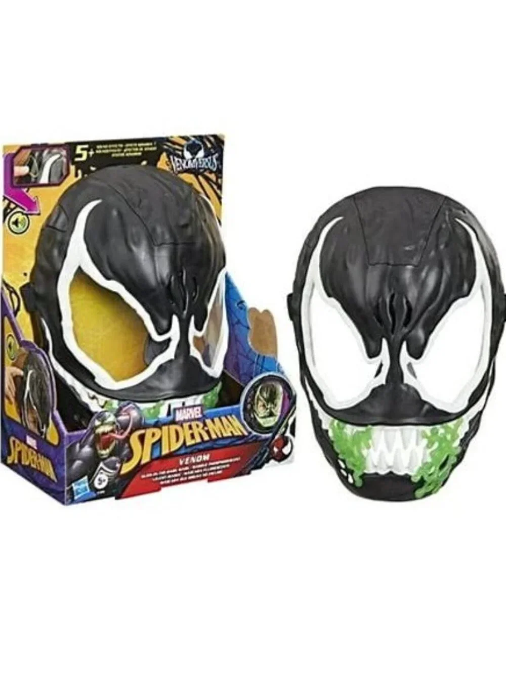VENOM VERSUS SPIDERMAN Glow in the Dark Mask with Sounds and Phrases - NEW NIB